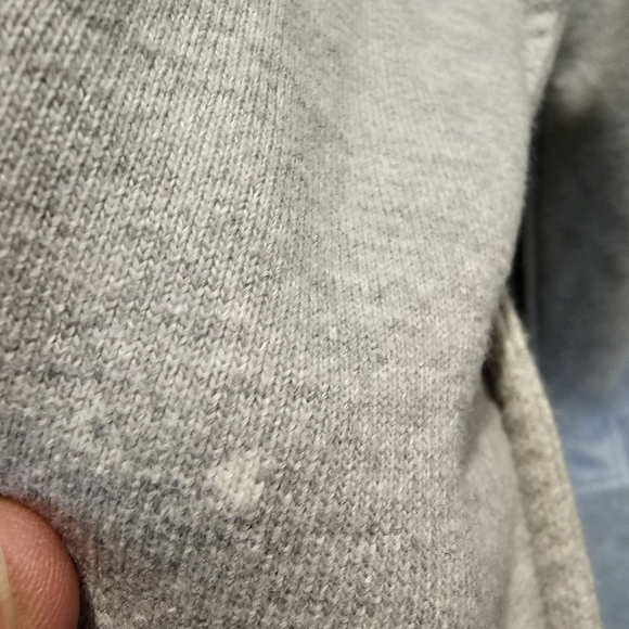 Athleta Wrappers Delight Heathered Grey Sweatshirt Jacket - Picture 4 of 8